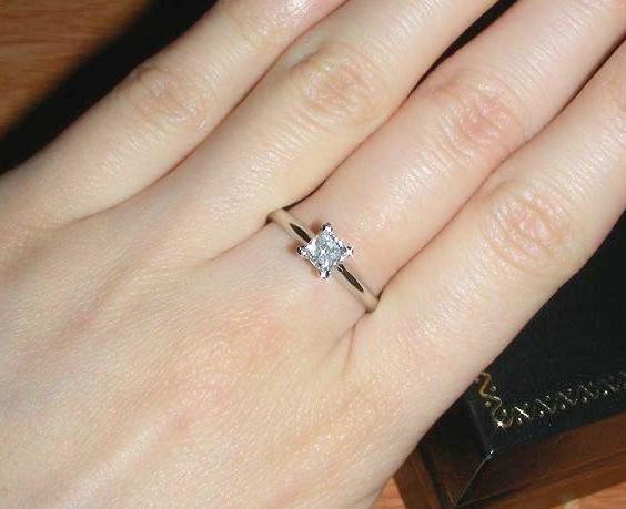 0.25CT GENUINE DIAMOND SOLITAIRE RING 14K WHITE GOLD
